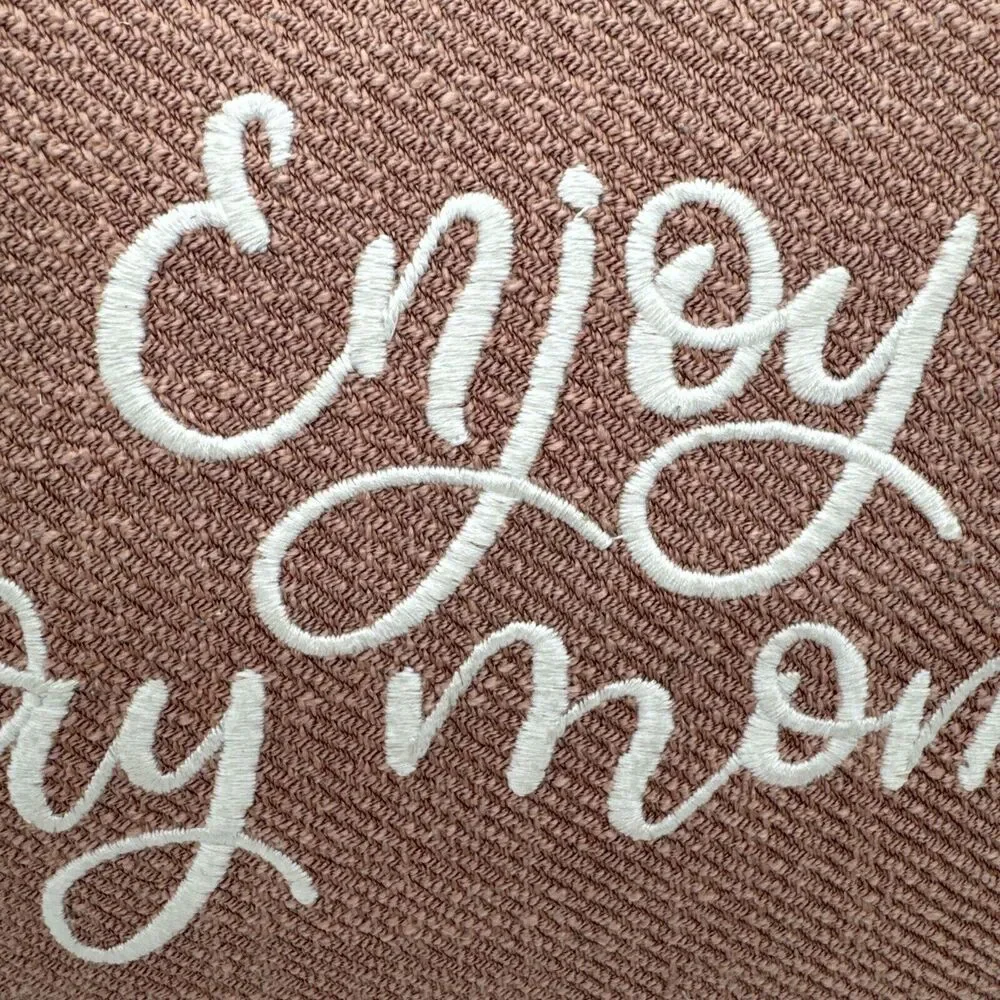 Decorative 'Enjoy Every Moment' Blush Pink Throw Pillow‎ Modern Home Decor